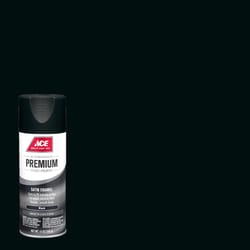 Ace Premium Satin Black Paint + Primer Enamel Spray 12 oz