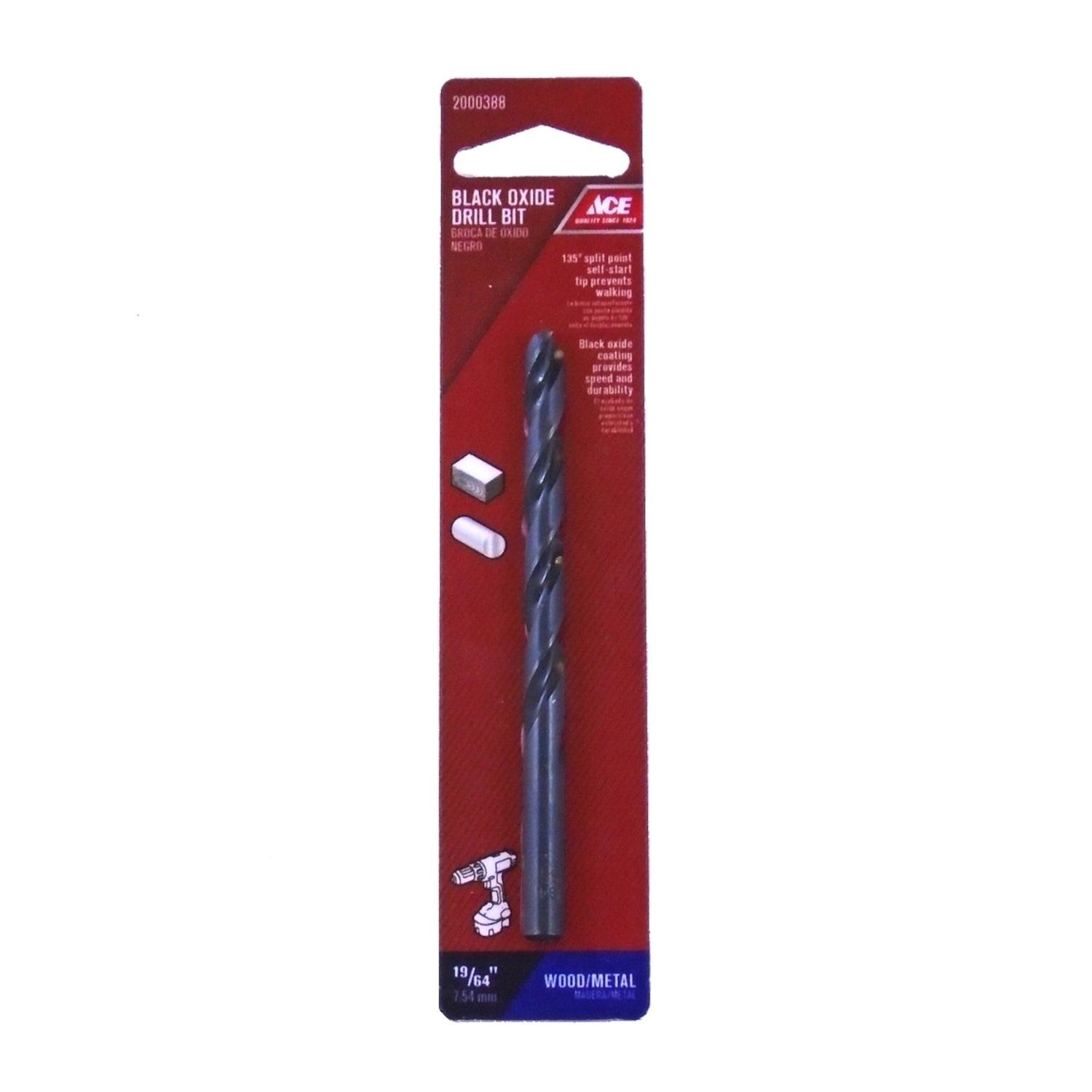 Ace 19/64 in. X 4-3/8 in. L High Speed Steel Drill Bit 1 pc