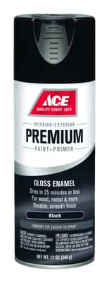 Ace Premium Gloss Black Enamel Spray Paint 12 Oz Ace Hardware