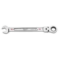 Milwaukee 1/2 in. X 1/2 in. 12 Point SAE Flex Head Combination Wrench 7.34 in. L 1 pc