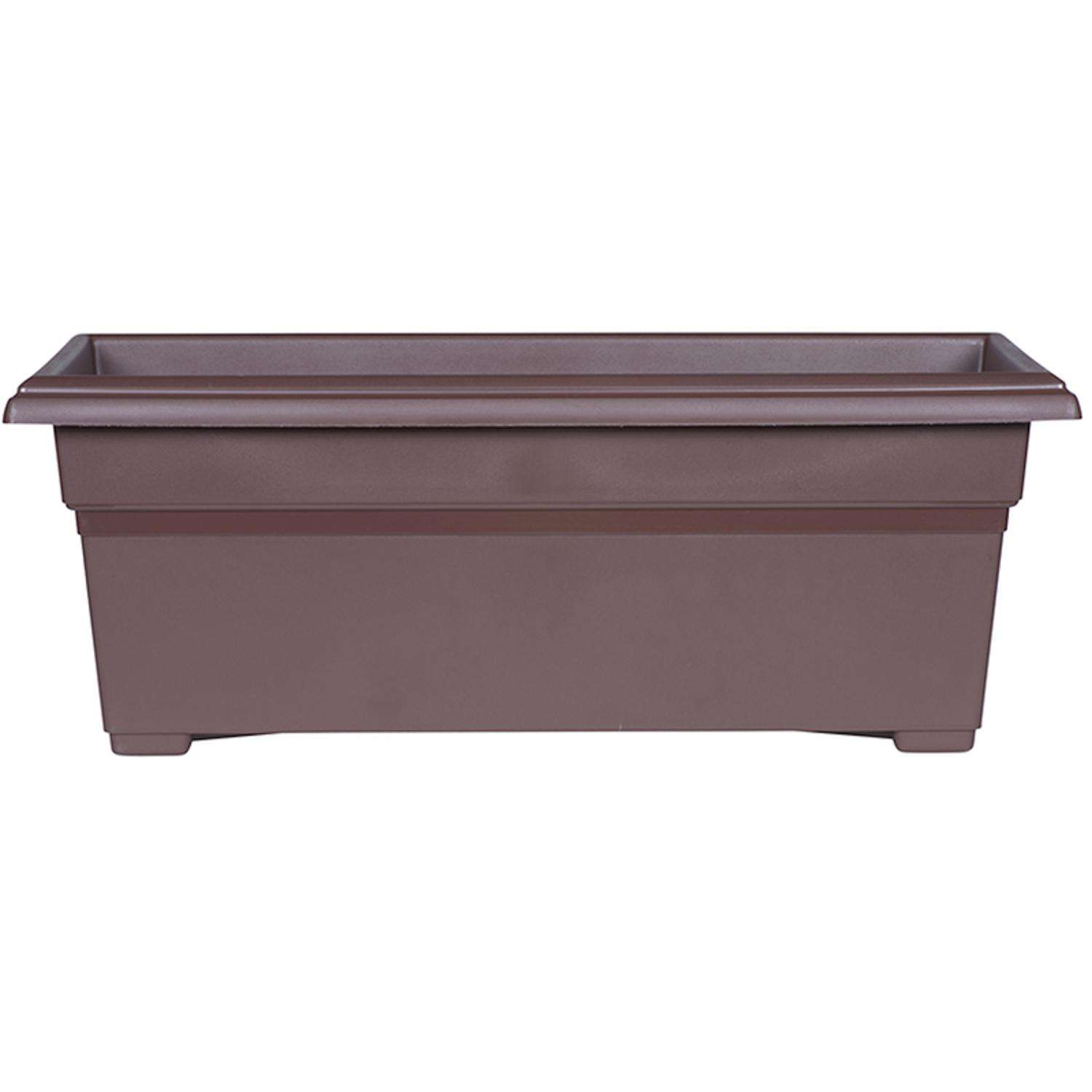 Novelty Artstone 10 in. H X 9.8 in. W X 9.8 in. D Resin Ella Planter Black