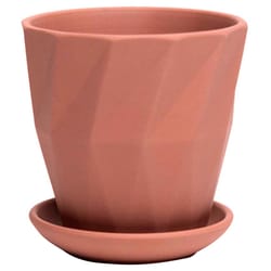 Chive Virago 3.3 in. D Ceramic Shape G Succulent Pot Terracotta