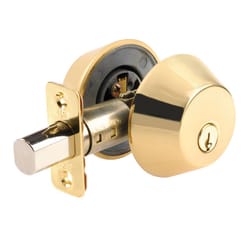 Ace Polished Brass Solid Brass Double Cylinder Deadbolt