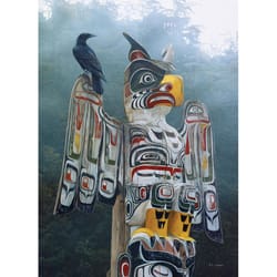 Cobble Hill Totem Pole in the Mist Jigsaw Puzzle 1000 pc