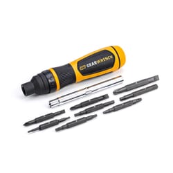 GEARWRENCH Phillips/Slotted/Torx/Square Multi-Bit Ratchet Screwdriver 9.5 in. 19 pc