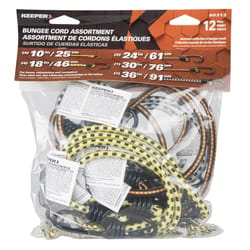 3 Types Mini Short Bungee Cords Assortment, Includes 12'' 10'' Small Bungee Cords with Dual Hooks, 8'' Bungee Straps with Single Hooks, 6'' 4