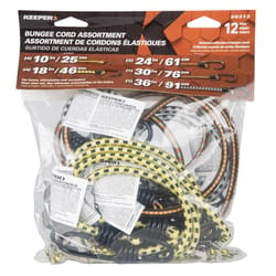 Keeper Assorted Bungee Cord Set asst in. L 12 pk