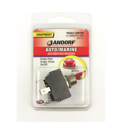 Jandorf 21 amps Single Pole Toggle Automotive/Marine Switch Red/Silver 1 pk