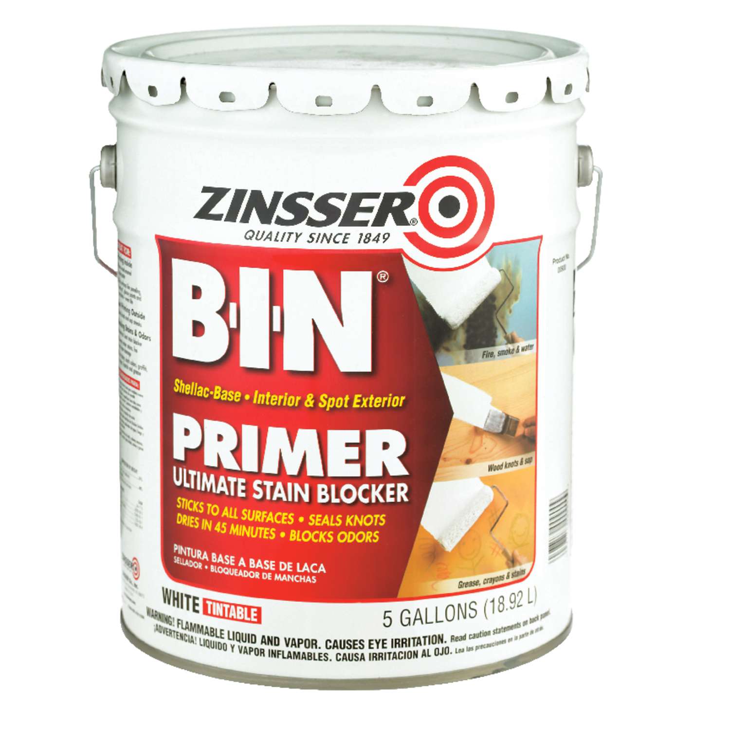 Zinsser BIN White ShellacBased Primer 5 gal. Ace Hardware