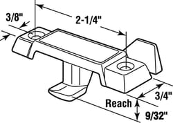 Prime-Line Painted Black Die-Cast Zinc Window Latch 1 pk