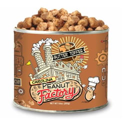 1 in 6 Snacks Carolina Peanut Factory Butter Toffee Peanuts 10 oz Can