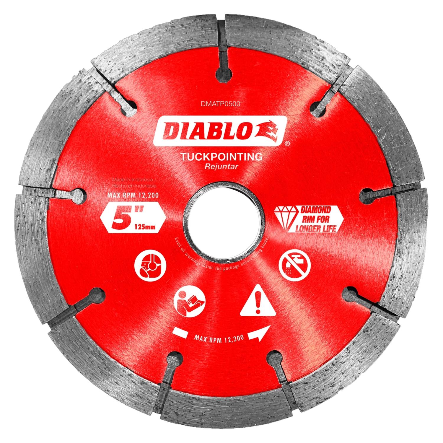 Diablo 5 in. D X 7/8 in. Diamond Tuck Point Masonry Cut-Off Wheel 1 pk Uae Electronic uaeelectronic.com