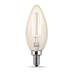 Feit B10 E12 (Candelabra) Filament LED Bulb Soft White 40 Watt Equivalence 2 pk