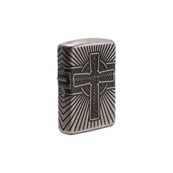 Zippo Black/Silver Armor Celtic Cross Lighter 1 pk