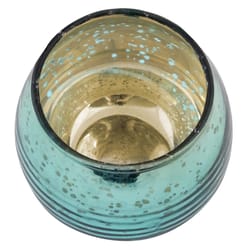 Karma Turquoise Barrel Votive Candles