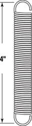 Prime-Line 4 in. L X 9/16 in. D Extension Spring 2 pk