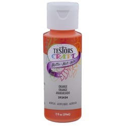 Testors Matte Orange Water-Based Craft Paint Interior 2 oz