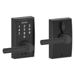Schlage FE Series Matte Black Touchscreen Lever