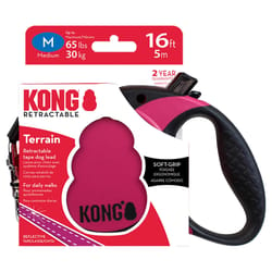 Kong Fuchsia Plastic Dog Retractable Leash Medium