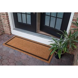 Entryways 60 in. W X 24 in. L Black/Natural With Border Coir Door Mat