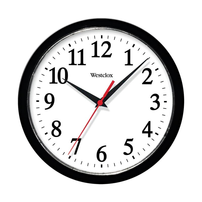 UPC 844220000958 product image for Westclox 10in Black Quartz Wall Clock (461861) | upcitemdb.com