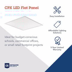 Lithonia Lighting 37 W LED Flat Panel 1.7 in. H X 23.8 in. W X 23.8 in. L