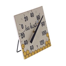 Taylor Bee Kind Thermometer Ceramic Multicolored 8 in.