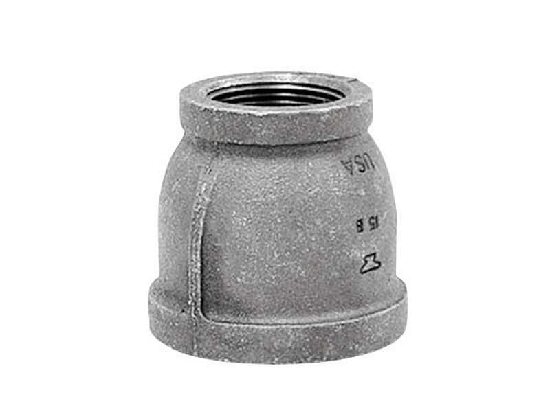 1/2" x 1/8" inch Galvanized malleable Reducing Coupling 