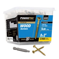 HILLMAN Power Pro No. 8 in. X 2 in. L Bronze Star Flat Head Premium Deck Screws 5 lb 709 pk