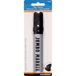 HILLMAN Black Chisel Tip Jumbo Marker 1 pk