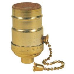 Westinghouse Brass Medium Base Pull Chain Socket 1 pk