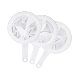 HIC Kitchen White Nylon/Plastic Mesh Strainer