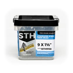 Big Timber No. 9 Sizes X 1-5/8 in. L Star Stainless Steel Fine Wood Screws 162 pk