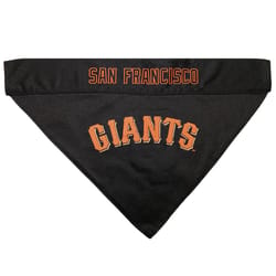 Pets First Black/Orange San Francisco Giants Cotton/Nylon Dog Collar Bandana Small/Medium