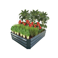 Zenport 11.8 in. H X 47.3 in. W X 35.4 in. D Galvanized Steel Raised Garden Bed Gray