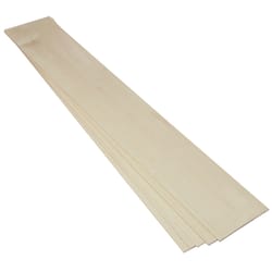 Midwest Products 1/8 in. X 4 in. W X 3 ft. L Basswood Sheet #2/BTR Premium Grade