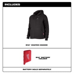 Milwaukee M12 S Long Sleeve Men's Hooded Heated Hoodie (Hoodie Only) Black