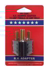 US Hardware 15 amps RV Reverse Electrical Adapter 1 pk