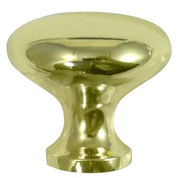 Laurey Celebration Traditional Round Cabinet Knob 1-1/4 in. D 1 in. Polished Brass 1 pk