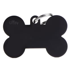 MyFamily Basic Black Bone Aluminum Dog Pet Tags X-Large