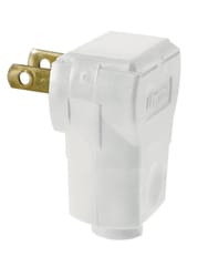 Leviton Commercial and Residential Plastic Straight Blade Plug 1-15P 20-16 AWG 2 Pole 2 Wire