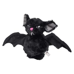 Steel Dog Black Plush Creepy Baller Bat Dog Toy 1 pk