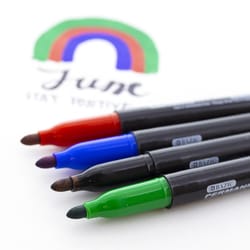 Bazic Products Assorted Fine Tip Permanent Marker 5 pk