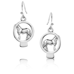 Montana Silversmiths Women's AQHA Horse of the World Silver Earrings One Size Fits Most