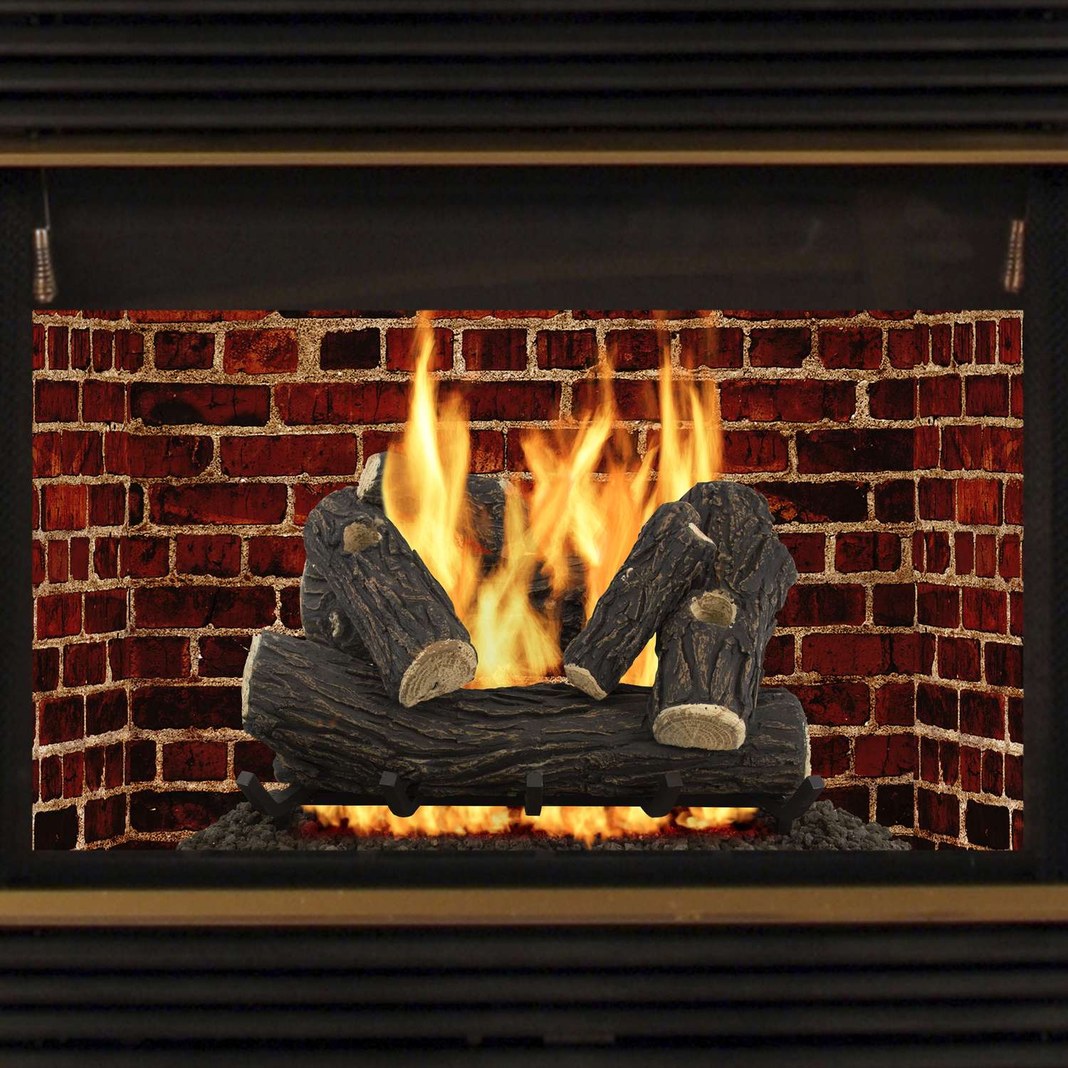 Pleasant Hearth Willow Oak 24 in. Vented Gas Log Set