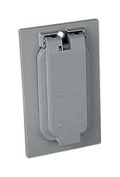 Red Dot Rectangle Zinc 1 gang Weather Proof Receptacle Box Cover