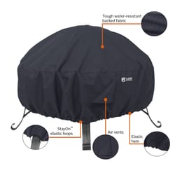 Classic Accessories 12 in. H X 36 in. W Black Polyester Fire Pit Cover