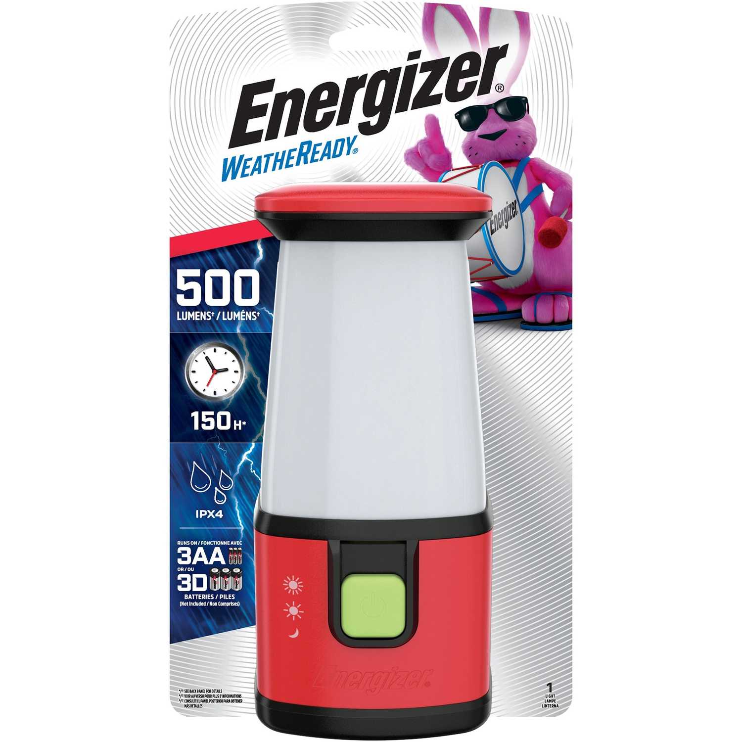Energizer Weatheready 500 lumens Red Emergency Lantern Ace Hardware