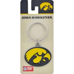 HILLMAN NCAA Tempered Steel Yellow Split Ring Keychain