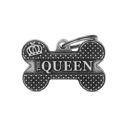 MyFamily Bronx Gray Big Bone The Queen Aluminum Dog Pet Tags